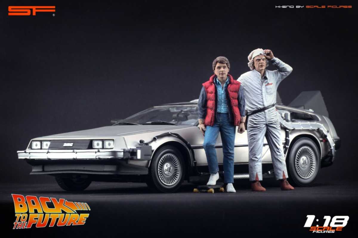 1:18 Back to the Future figurines Doc & Marty Figure without CAR